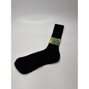 Vintage Mens Dress Slack Socks English Rib 10-10.5 Kmart Black 1 Pair Troy USA